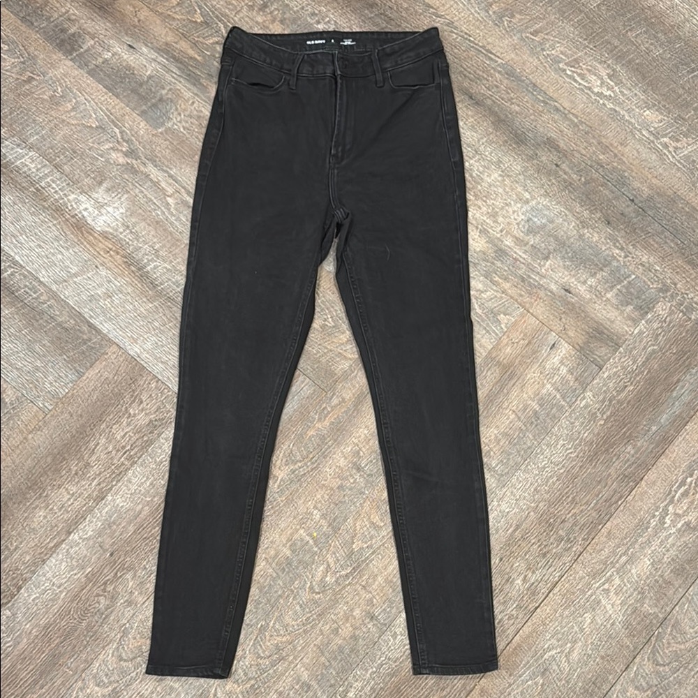 Old Navy Women's TALL High Waisted Black Skinny Jeans